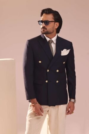 Midnight Blue Double Breasted Suit