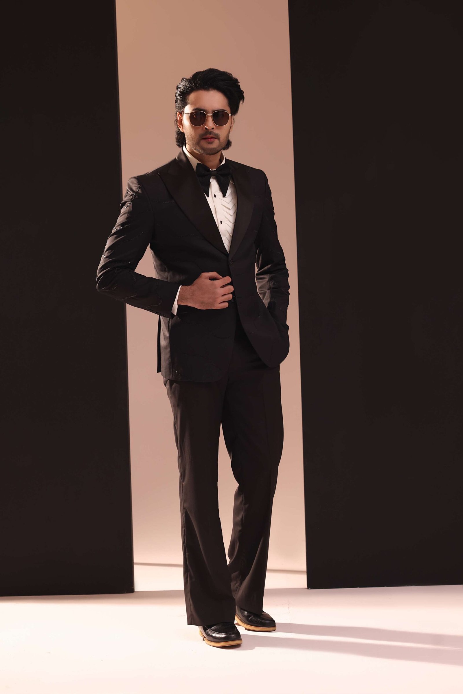 Obsidian Black Wave Embellished Suit - Image 5